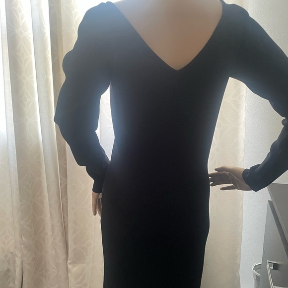 Chic knit Black Long Sleeve Dress - Picture 5 of 9